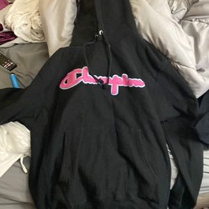 Black champion hoodie